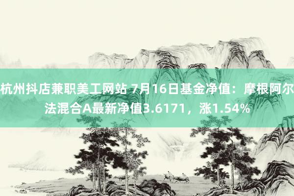 杭州抖店兼职美工网站 7月16日基金净值：摩根阿尔法混合A最新净值3.6171，涨1.54%